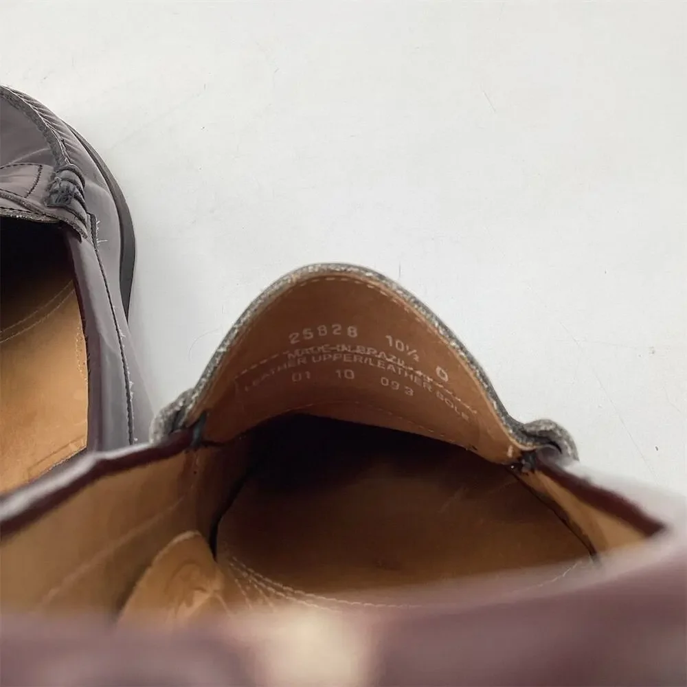 Bostonian Men's Penny Loafers Size 10.5 D Burgundy Leather Dress‎ Shoes
